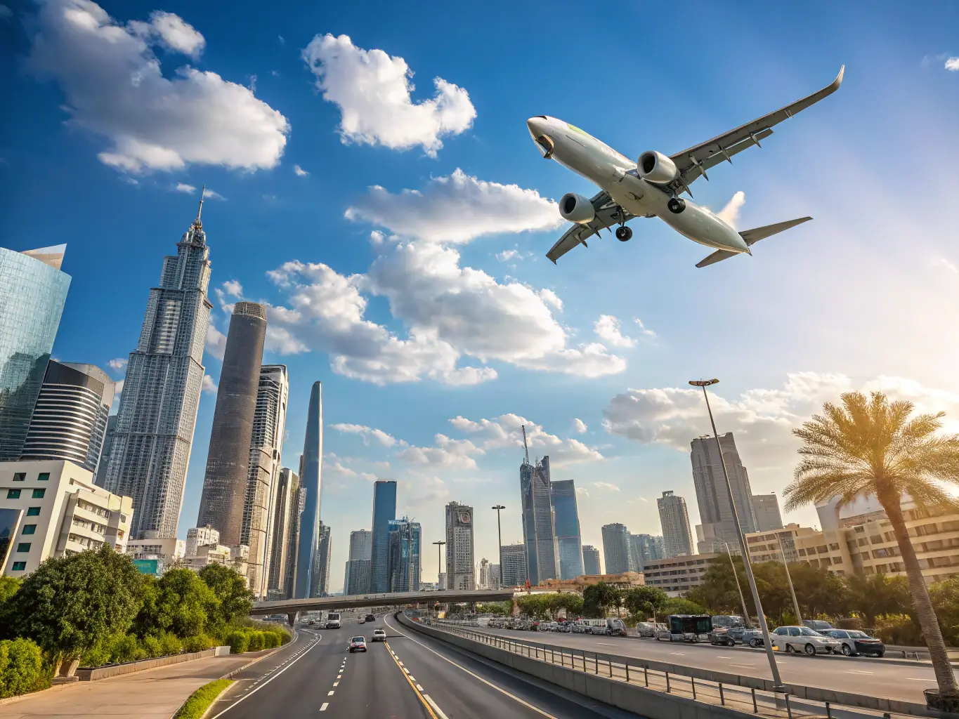 Zdjęcie samolotu na tle chmur, symbolizujące szybkie i wygodne podróże lotnicze. This image will represent the Airline Tickets service offered by Horyzont Travel.